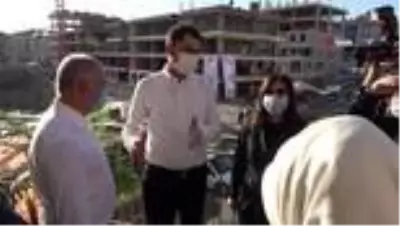 Bakan Kurum, 10 gün sonra hak sahiplerine verilecek konutları inceledi Bakan Kurum, 10 gün sonra hak sahiplerine verilecek konutları inceledi