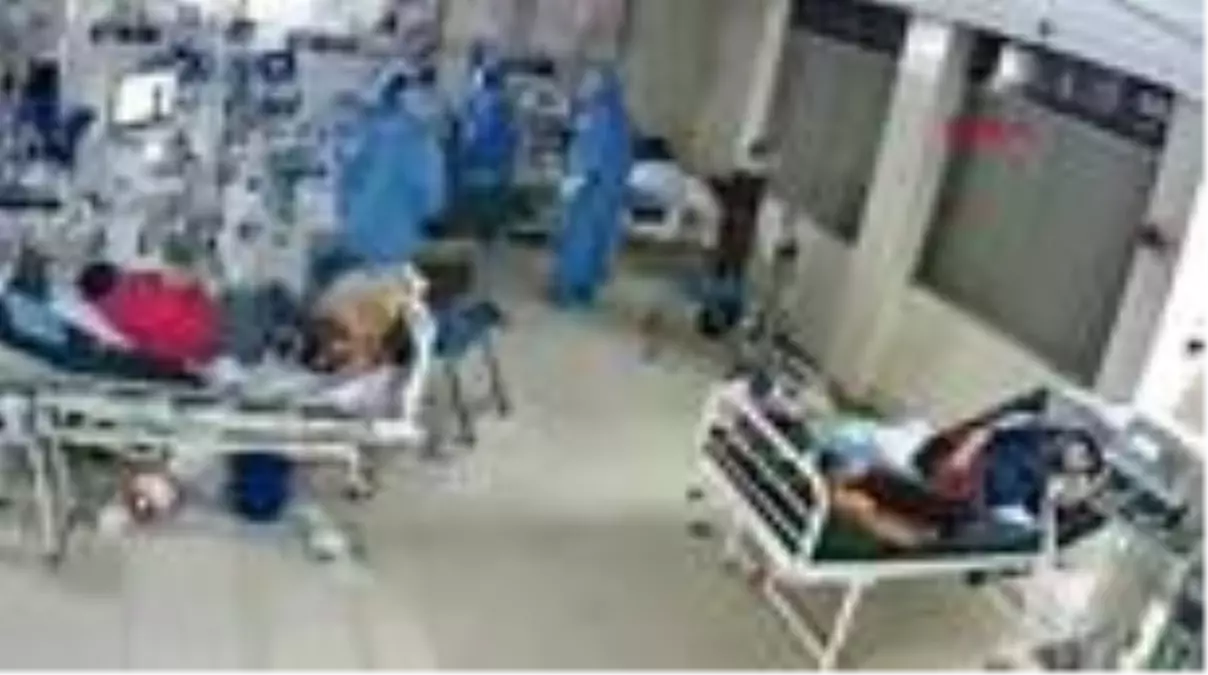 Hindistan'daki pandemi hastanesinde ventilatör böyle patladı