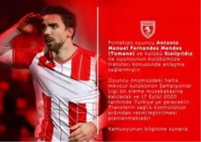 Samsunspor'a Şampiyonlar Ligi'nden golcü Samsunspor'a Şampiyonlar Ligi'nden golcü