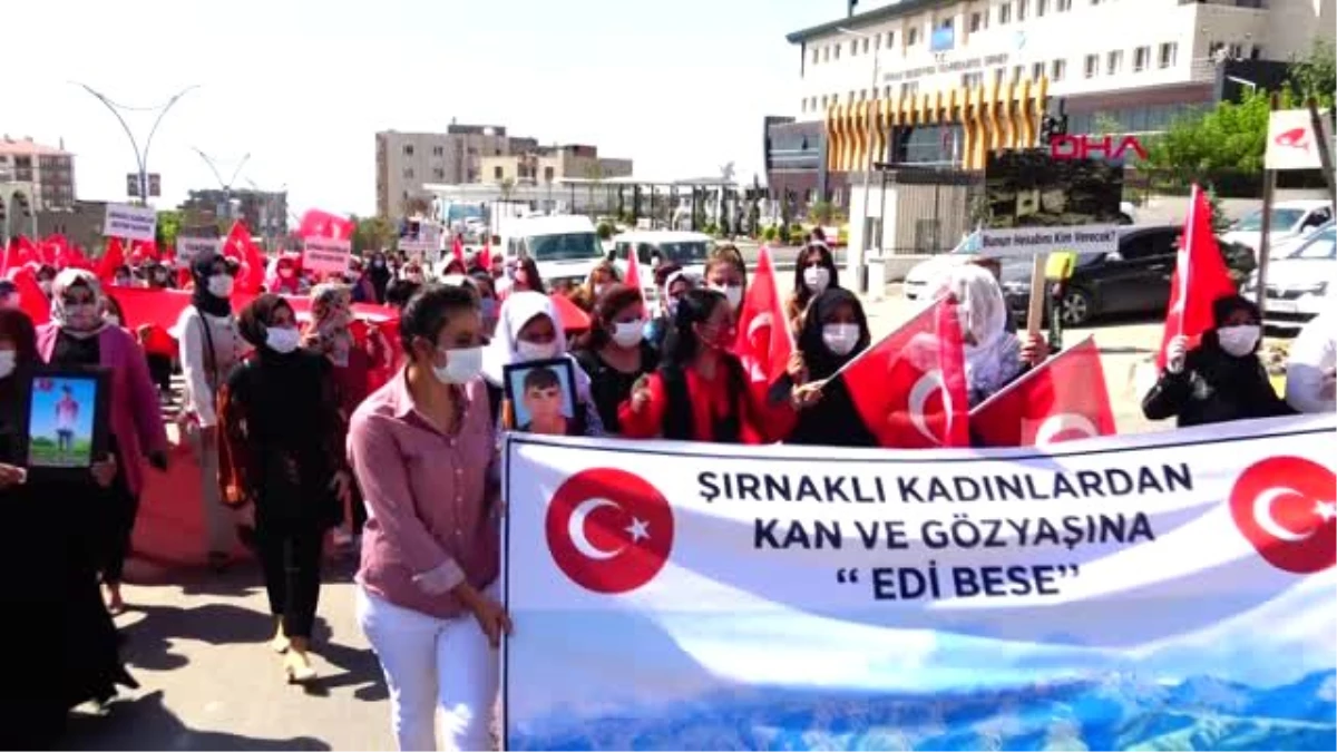 Son dakika! Şırnak'ta kadınlar, HDP önünde terör örgütü PKK'nın zulmünü kınadı - Şırnak
