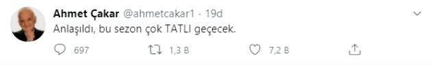 Fenerbahçe maçı sonrası Ahmet Çakar'dan MHK Başkanı'na gönderme: Bu sezon tatlı geçecek Fenerbahçe maçı sonrası Ahmet Çakar'dan MHK Başkanı'na gönderme: Bu sezon tatlı geçecek