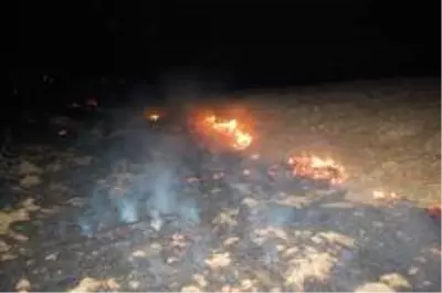 Gece yarısı korkutan yangın: 500 dönüm anız alev alev yandı Gece yarısı korkutan yangın: 500 dönüm anız alev alev yandı