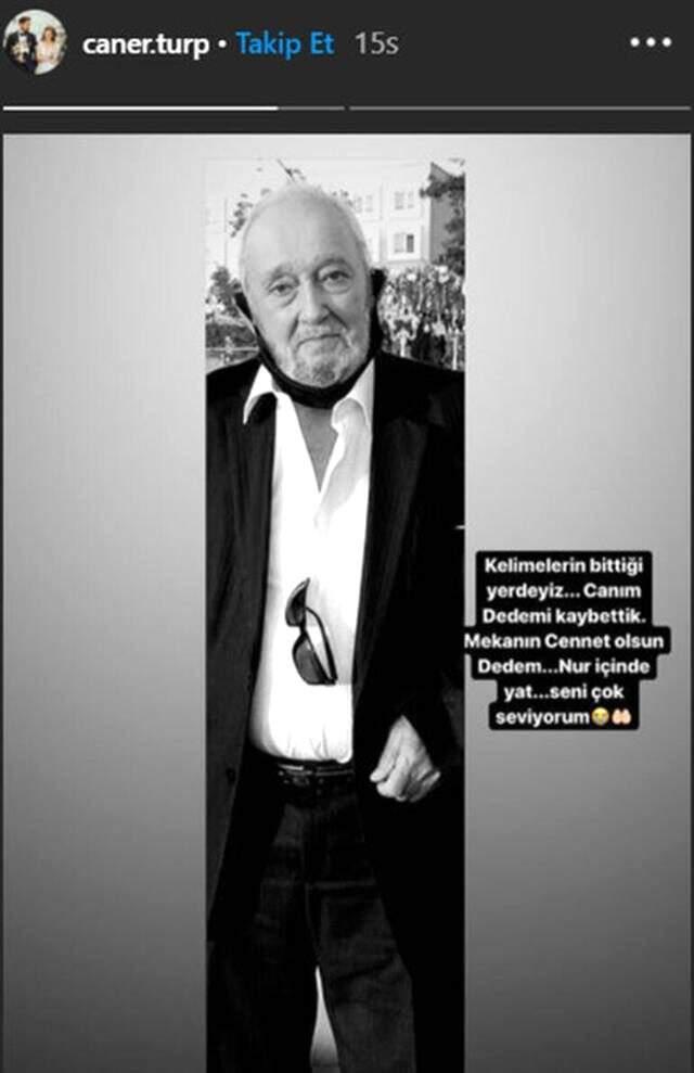 1 hafta önce Gizem Güven'le evlenen Caner Turp'un dedesi vefat etti