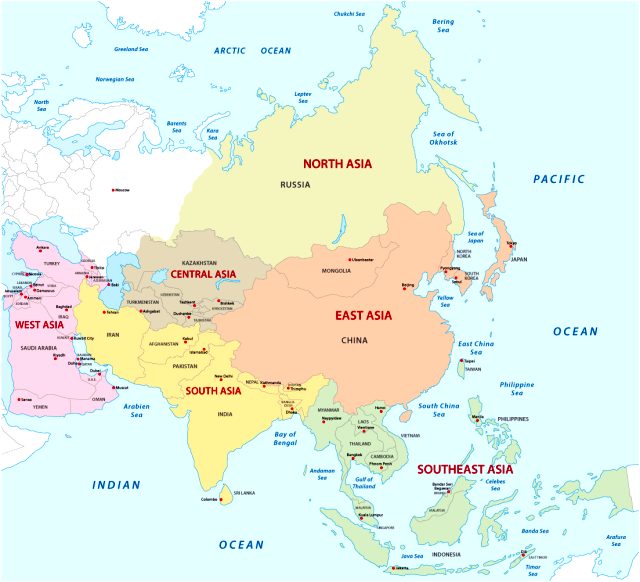 Asya Ulkeleri Hangileridir Asya Daki Tum Ulkelerin Isimleri Asya Kitasi Ulkeler Haritasi