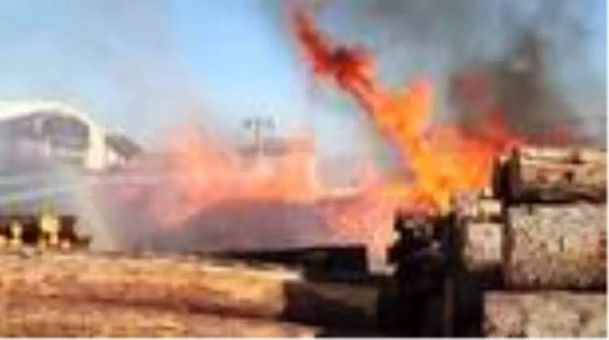 Erzincan'da orman ürünlerini işleyen fabrikada çıkan yangın güçlükle söndürüldü