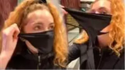 Maskesini evde unutan güzel sunucu, iç çamaşırından medet umdu Maskesini evde unutan güzel sunucu, iç çamaşırından medet umdu