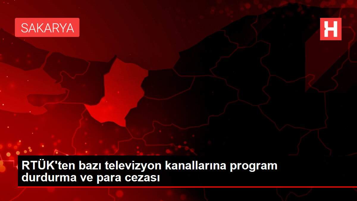 RTÜK'ten bazı televizyon kanallarına program durdurma ve para cezası