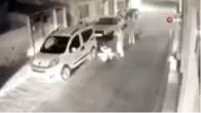 Bursa'da motosiklet ve bisiklet çarpıştı o anlar kamerada