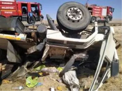 Son dakika haberi | Karaman'da palet yüklü kamyon devrildi: 1 ölü Son dakika haberi | Karaman'da palet yüklü kamyon devrildi: 1 ölü