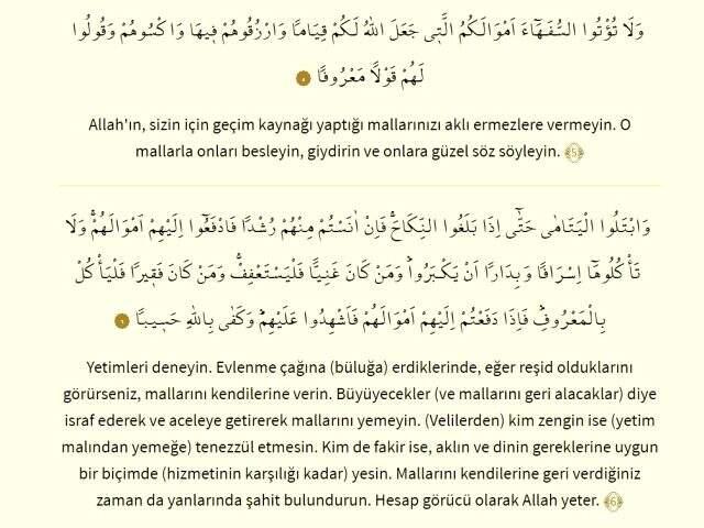 Nisa suresi okunuşu ve yazılışı nedir? Nisa suresi konusu, anlamı, nuzülü nedir? Nisa suresi Arapça ve Türkçe meali