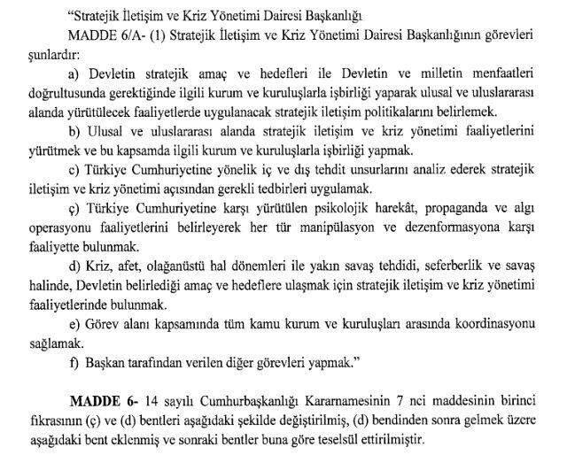 Psikolojik harekat ve algı operasyonlarına karşı Stratejik İletişim ve Kriz Yönetimi Dairesi Başkanlığı kuruldu Psikolojik harekat ve algı operasyonlarına karşı Stratejik İletişim ve Kriz Yönetimi Dairesi Başkanlığı kuruldu