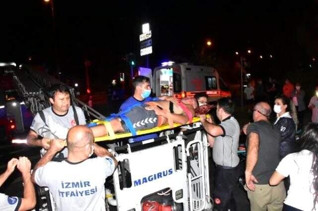 5'inci kattan 1'inci kattaki iş yerinin tentesine düştü, yaralı kurtuldu 5'inci kattan 1'inci kattaki iş yerinin tentesine düştü, yaralı kurtuldu