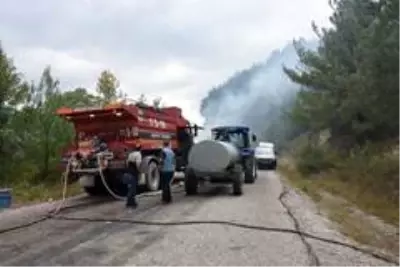Otları temizlemek isterken ormanı yaktı Otları temizlemek isterken ormanı yaktı