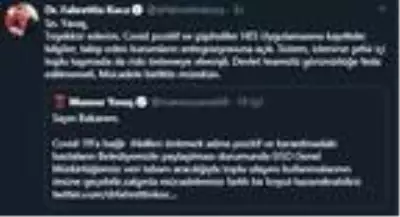 Sağlık Bakanı Koca'dan Yavaş'a teşekkür Sağlık Bakanı Koca'dan Yavaş'a teşekkür