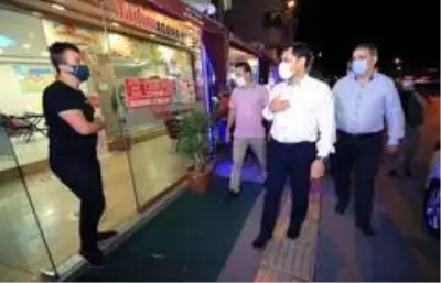 Vali Masatlı'dan tedbirlere akşam denetimi Vali Masatlı'dan tedbirlere akşam denetimi