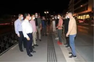 Vali Masatlı'dan tedbirlere akşam denetimi Vali Masatlı'dan tedbirlere akşam denetimi