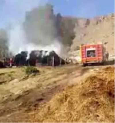 Ağrı'da 50 ton ot ve saman kül oldu Ağrı'da 50 ton ot ve saman kül oldu