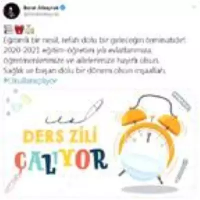 Son dakika haber: Bakan Albayrak: 2020-2021 eğitim ve öğretim yılı hayırlı olsun Son dakika haber: Bakan Albayrak: 2020-2021 eğitim ve öğretim yılı hayırlı olsun