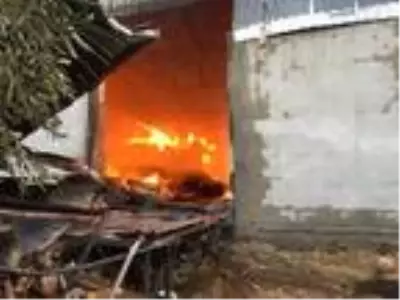 Gıda deposunda yangın Gıda deposunda yangın