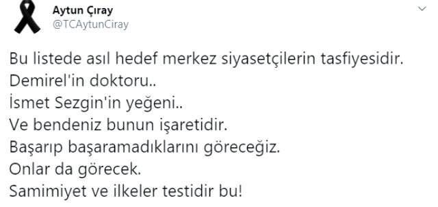İYİ Parti'de kriz! Genel İdare Kurulu'na seçilemeyen Aytun Çıray tepki gösterdi İYİ Parti'de kriz! Genel İdare Kurulu'na seçilemeyen Aytun Çıray tepki gösterdi