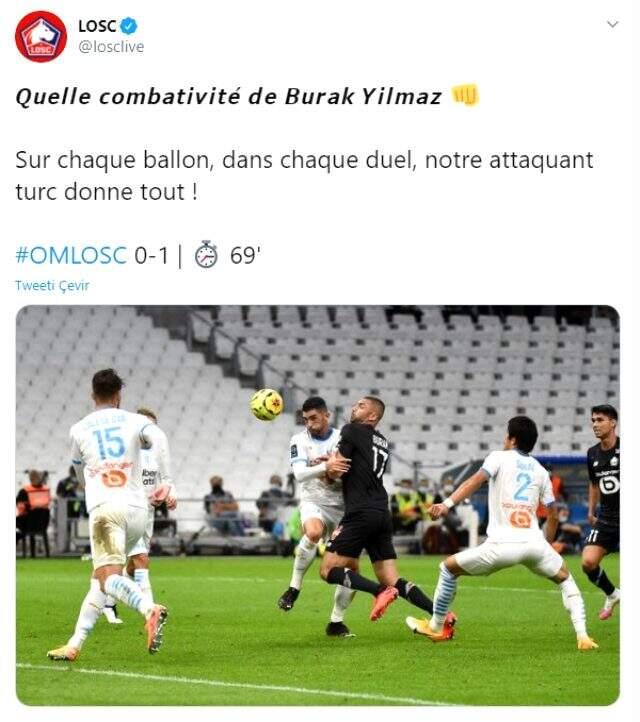 Lille deplasmanda Marsilya'yla 1-1 berabere kaldı, Burak 5 kez ofsayta düşerek maça damga vurdu Lille deplasmanda Marsilya'yla 1-1 berabere kaldı, Burak 5 kez ofsayta düşerek maça damga vurdu