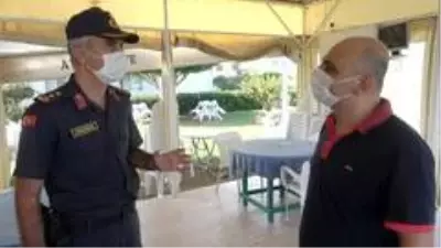 Mersin'de jandarmadan korona virüs denetimi Mersin'de jandarmadan korona virüs denetimi