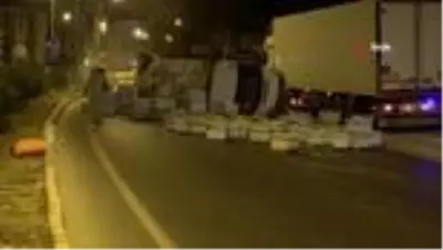 Kovan taşıyan kamyonet devrildi... Arılar yüzünden kimse araca yanaşamadı Kovan taşıyan kamyonet devrildi... Arılar yüzünden kimse araca yanaşamadı