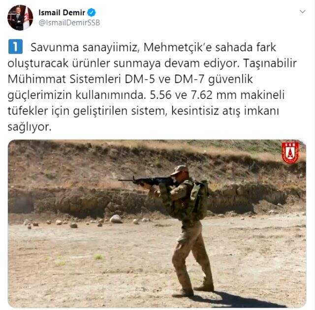 Mehmetçiğe kesintisiz atış imkanı sunan makineli tüfekler, üstün özellikleriyle dikkat çekiyor
