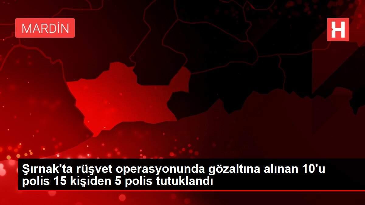Şırnak'ta rüşvet operasyonunda gözaltına alınan 10'u polis 15 kişiden 5 polis tutuklandı Şırnak'ta rüşvet operasyonunda gözaltına alınan 10'u polis 15 kişiden 5 polis tutuklandı