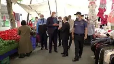 Ümraniye'de pazar ve iş yerlerinde korona denetimleri sürüyor Ümraniye'de pazar ve iş yerlerinde korona denetimleri sürüyor