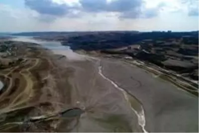 Sazlıdere Barajı'nda korkutan görüntü Sazlıdere Barajı'nda korkutan görüntü
