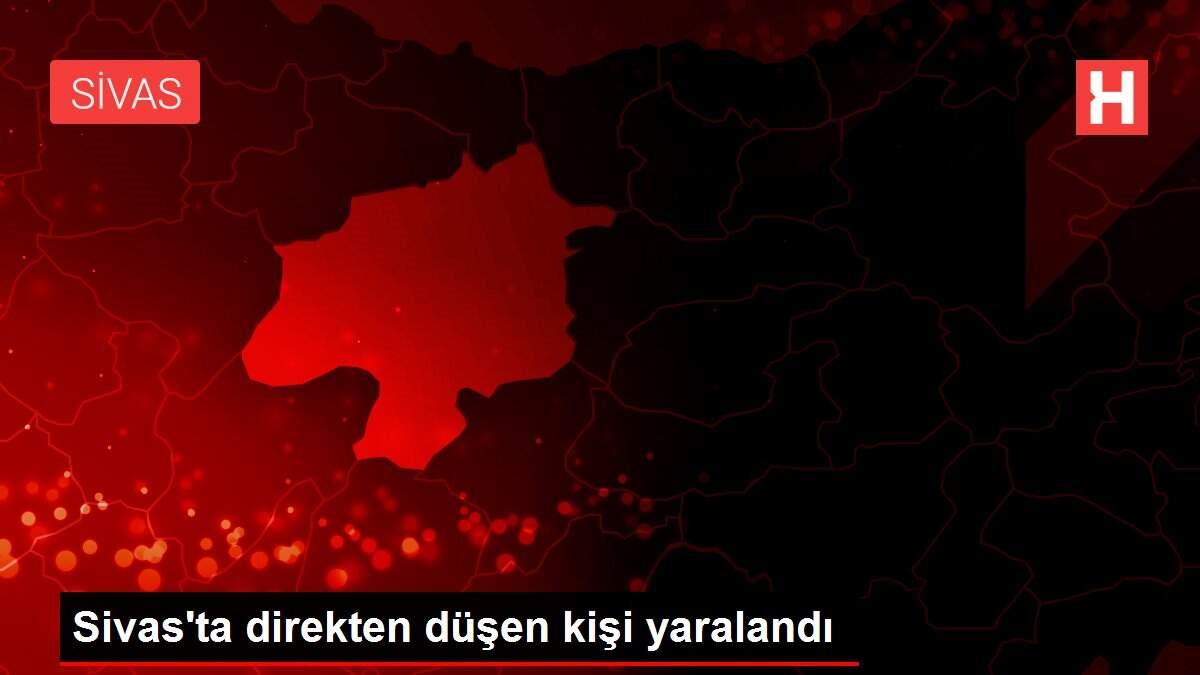 Sivas'ta direkten düşen kişi yaralandı Sivas'ta direkten düşen kişi yaralandı