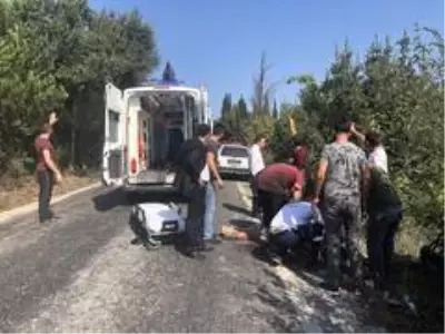 Tarım aracı şarampole yuvarlandı: 1 yaralı Tarım aracı şarampole yuvarlandı: 1 yaralı