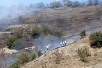 Çalılık alanda çıkan yangın yerleşim yerlerine ilerliyor Çalılık alanda çıkan yangın yerleşim yerlerine ilerliyor