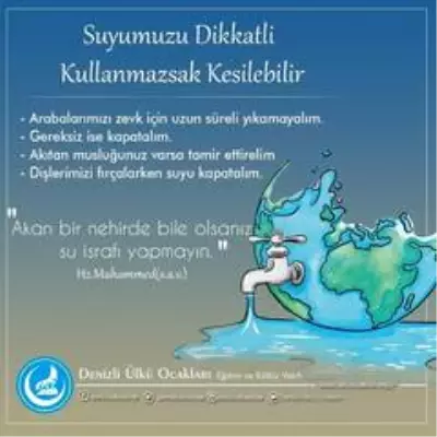 Denizli'de su israfını önlemek için kampanya başlatıldı Denizli'de su israfını önlemek için kampanya başlatıldı