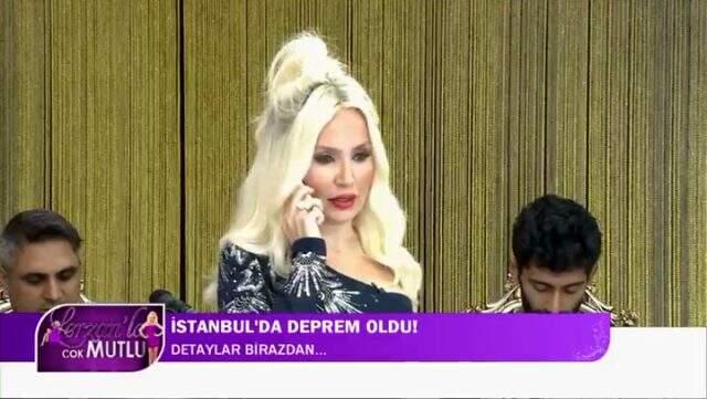 Lerzan Mutlu, dün İstanbul'da meydana gelen depreme canlı yayında yakalandı Lerzan Mutlu, dün İstanbul'da meydana gelen depreme canlı yayında yakalandı