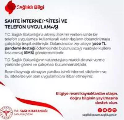 Son dakika... Sağlık Bakanlığı sahte telefon uygulamalarına karşı uyardı Son dakika... Sağlık Bakanlığı sahte telefon uygulamalarına karşı uyardı