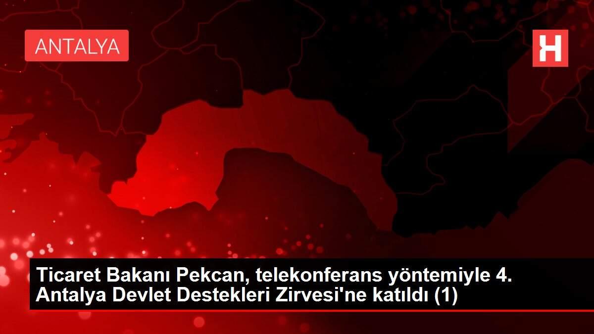 Son Dakika: Ticaret Bakanı Pekcan, telekonferans yöntemiyle 4. Antalya Devlet Destekleri Zirvesi'ne katıldı (1) Son Dakika: Ticaret Bakanı Pekcan, telekonferans yöntemiyle 4. Antalya Devlet Destekleri Zirvesi'ne katıldı (1)
