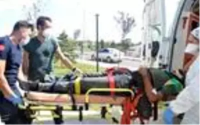 8 metre yükseklikten düşen işçi yaralandı