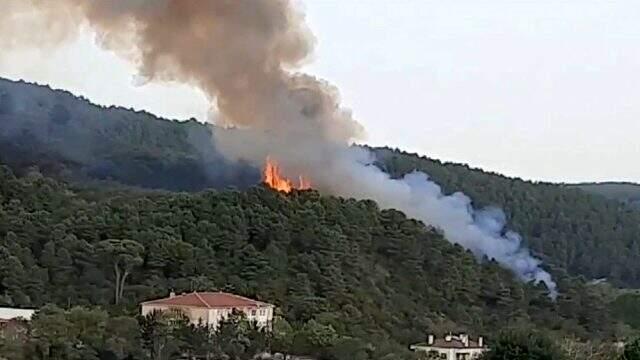İstanbul'da yerleşim yerlerine yakın iki noktada orman yangını İstanbul'da yerleşim yerlerine yakın iki noktada orman yangını