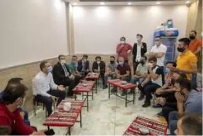 Kaymakam Aslan'dan taraftar sokak esnafına ziyaret Kaymakam Aslan'dan taraftar sokak esnafına ziyaret