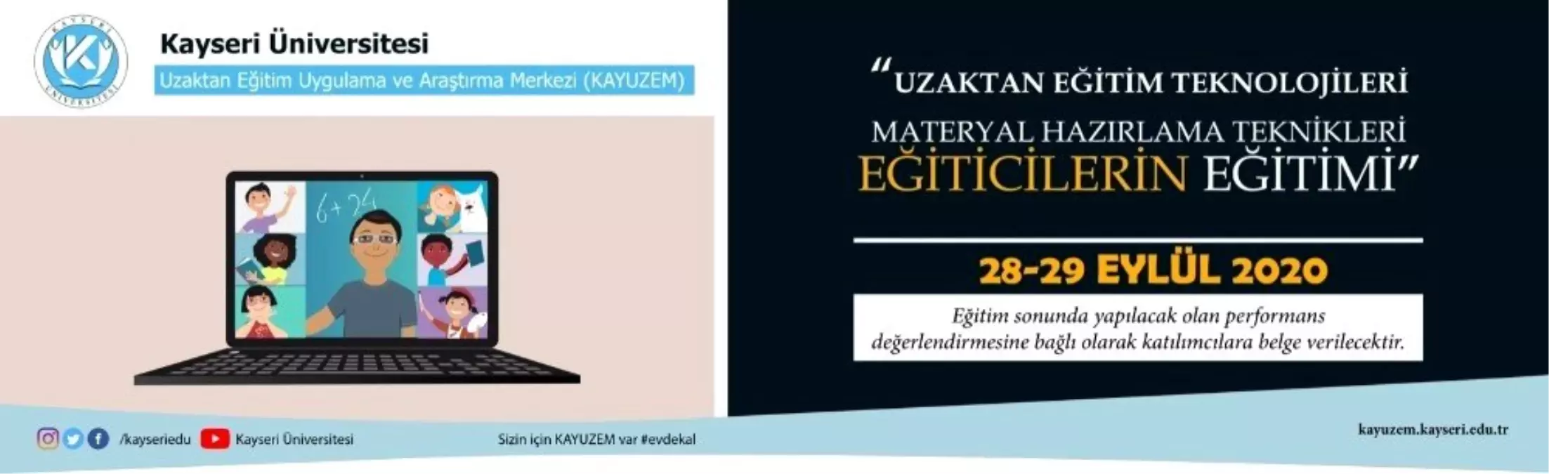 kayseri universitesi uzaktan egitim teknolojileri materyal hazirlama teknikleri egiticilerin