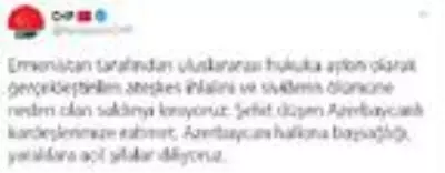 CHP'den Ermenistan saldırısına kınama CHP'den Ermenistan saldırısına kınama