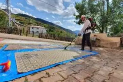 Ot biçme makinesiydi halı yıkama makinesi oldu Ot biçme makinesiydi halı yıkama makinesi oldu