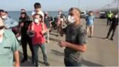 Samsun'da amatör olta balıkçıları eylem yaptılar Samsun'da amatör olta balıkçıları eylem yaptılar