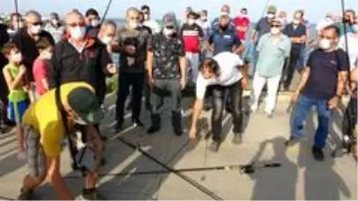 Samsun'da amatör olta balıkçıları eylem yaptılar Samsun'da amatör olta balıkçıları eylem yaptılar