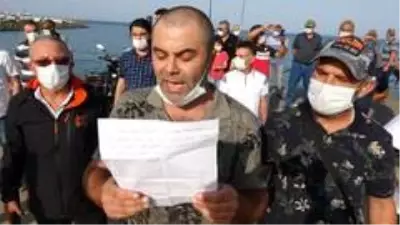 Samsun'da amatör olta balıkçıları eylem yaptılar Samsun'da amatör olta balıkçıları eylem yaptılar