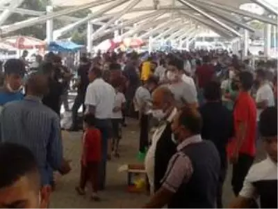 Şanlıurfa'da güvercin pazarında korona denetimi Şanlıurfa'da güvercin pazarında korona denetimi