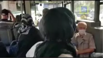 Otobüste mesafe tartışmasına bir yenisi daha eklendi Otobüste mesafe tartışmasına bir yenisi daha eklendi