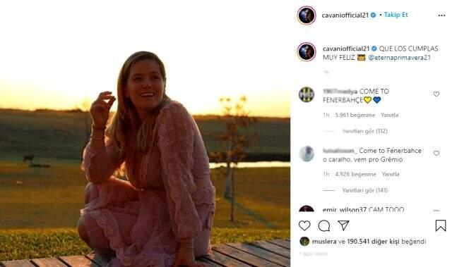 Fenerbahçe taraftarından Cavani'ye çağrı: Fenerbahçe'ye gel Fenerbahçe taraftarından Cavani'ye çağrı: Fenerbahçe'ye gel